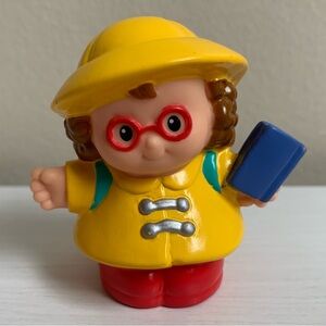 Fisher-Price Little People Maggie School Girl in Yellow Raincoat 2005